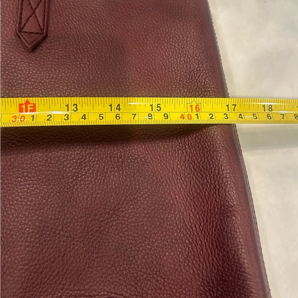 Madewell Burgundy Leather Tote Bag - Picture 9 of 11